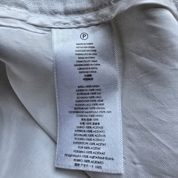 Michael Kors Women’s 100% Linen Wide-Leg Pants Off-White Size 2 - Picture 14 of 14